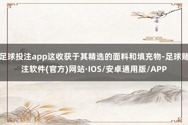 足球投注app这收获于其精选的面料和填充物-足球赌注软件(官方)网站·IOS/安卓通用版/APP