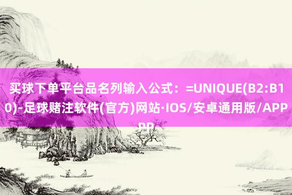 买球下单平台品名列输入公式：=UNIQUE(B2:B10)-足球赌注软件(官方)网站·IOS/安卓通用版/APP