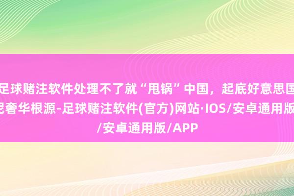 足球赌注软件处理不了就“甩锅”中国，起底好意思国芬太尼奢华根源-足球赌注软件(官方)网站·IOS/安卓通用版/APP