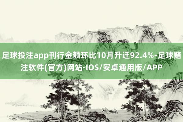 足球投注app刊行金额环比10月升迁92.4%-足球赌注软件(官方)网站·IOS/安卓通用版/APP