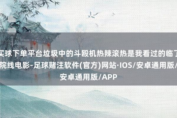买球下单平台垃圾中的斗殴机热辣滚热是我看过的临了一部院线电影-足球赌注软件(官方)网站·IOS/安卓通用版/APP