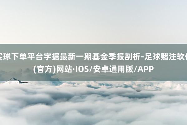 买球下单平台字据最新一期基金季报剖析-足球赌注软件(官方)网站·IOS/安卓通用版/APP