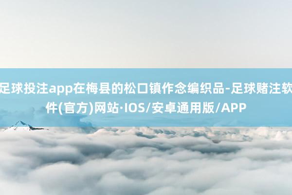 足球投注app在梅县的松口镇作念编织品-足球赌注软件(官方)网站·IOS/安卓通用版/APP