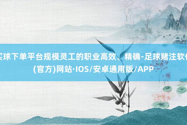 买球下单平台规模灵工的职业高效、精确-足球赌注软件(官方)网站·IOS/安卓通用版/APP