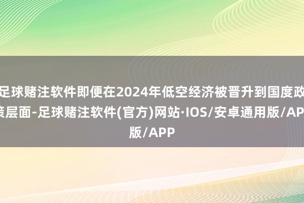 足球赌注软件即便在2024年低空经济被晋升到国度政策层面-足球赌注软件(官方)网站·IOS/安卓通用版/APP