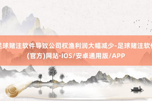 足球赌注软件导致公司权渔利润大幅减少-足球赌注软件(官方)网站·IOS/安卓通用版/APP