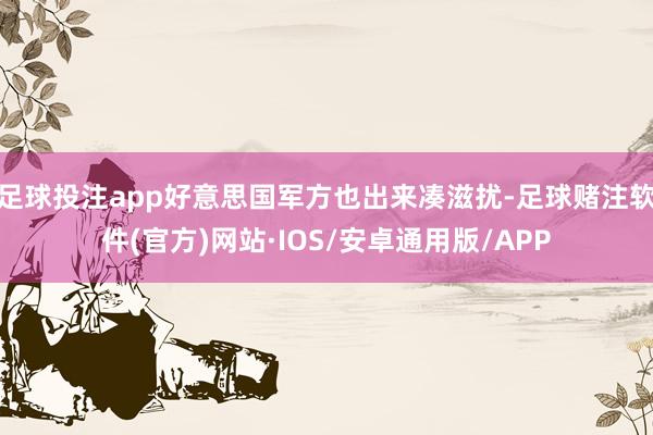 足球投注app好意思国军方也出来凑滋扰-足球赌注软件(官方)网站·IOS/安卓通用版/APP