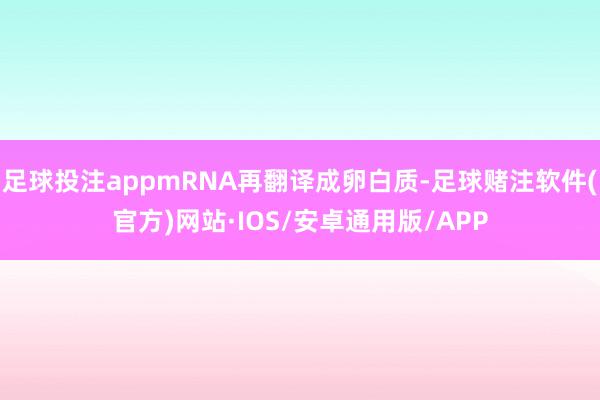 足球投注appmRNA再翻译成卵白质-足球赌注软件(官方)网站·IOS/安卓通用版/APP