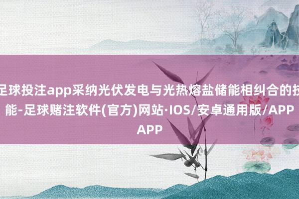 足球投注app采纳光伏发电与光热熔盐储能相纠合的技能-足球赌注软件(官方)网站·IOS/安卓通用版/APP