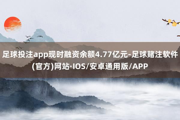 足球投注app现时融资余额4.77亿元-足球赌注软件(官方)网站·IOS/安卓通用版/APP