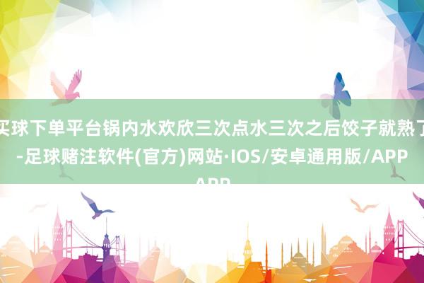 买球下单平台锅内水欢欣三次点水三次之后饺子就熟了-足球赌注软件(官方)网站·IOS/安卓通用版/APP