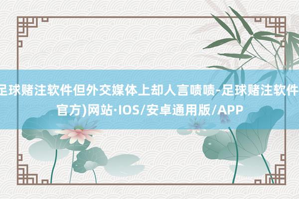 足球赌注软件但外交媒体上却人言啧啧-足球赌注软件(官方)网站·IOS/安卓通用版/APP