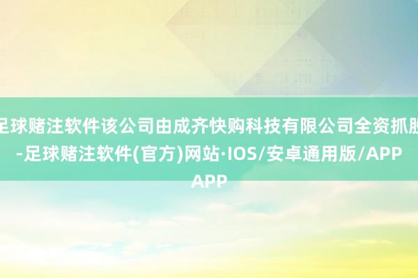 足球赌注软件该公司由成齐快购科技有限公司全资抓股-足球赌注软件(官方)网站·IOS/安卓通用版/APP