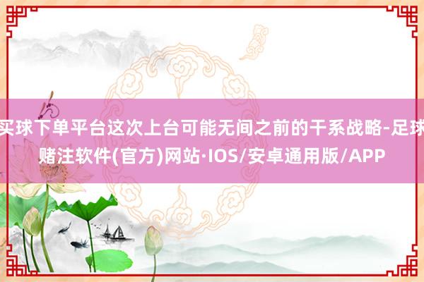 买球下单平台这次上台可能无间之前的干系战略-足球赌注软件(官方)网站·IOS/安卓通用版/APP