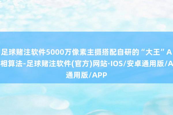 足球赌注软件5000万像素主摄搭配自研的“大王”AI照相算法-足球赌注软件(官方)网站·IOS/安卓通用版/APP