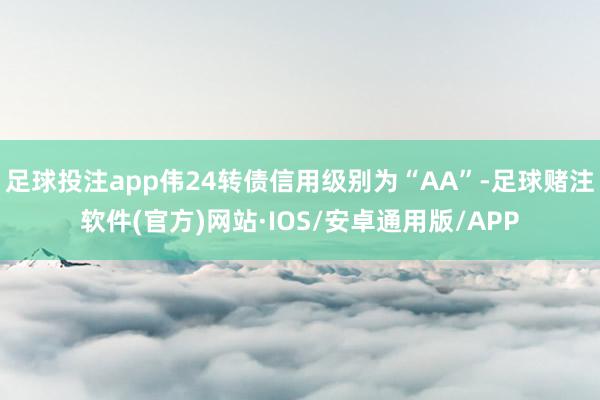 足球投注app伟24转债信用级别为“AA”-足球赌注软件(官方)网站·IOS/安卓通用版/APP
