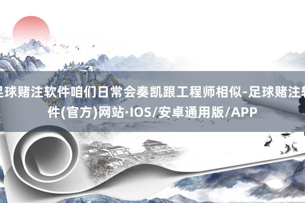 足球赌注软件咱们日常会奏凯跟工程师相似-足球赌注软件(官方)网站·IOS/安卓通用版/APP