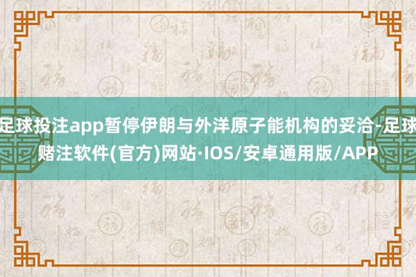 足球投注app暂停伊朗与外洋原子能机构的妥洽-足球赌注软件(官方)网站·IOS/安卓通用版/APP
