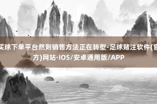买球下单平台然则销售方法正在转型-足球赌注软件(官方)网站·IOS/安卓通用版/APP