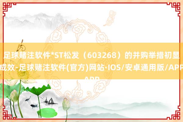 足球赌注软件*ST松发(603268)的并购举措初显成效-足球赌注软件(官方)网站·IOS/安卓通用版/APP