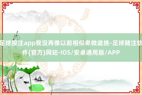 足球投注app我没再像以前相似卑微遮挽-足球赌注软件(官方)网站·IOS/安卓通用版/APP