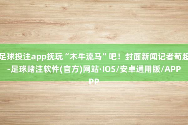 足球投注app抚玩“木牛流马”吧!封面新闻记者荀超-足球赌注软件(官方)网站·IOS/安卓通用版/APP