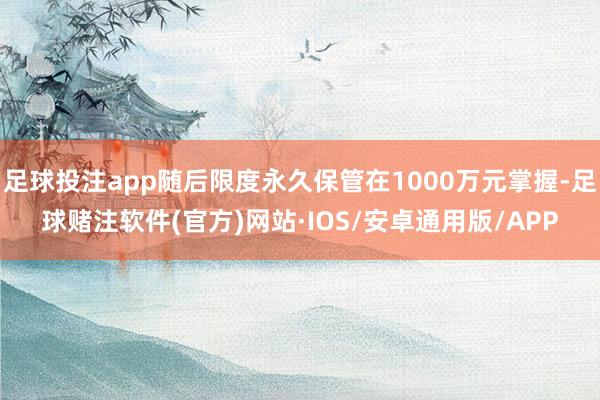 足球投注app随后限度永久保管在1000万元掌握-足球赌注软件(官方)网站·IOS/安卓通用版/APP
