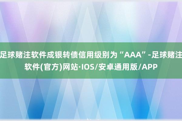 足球赌注软件成银转债信用级别为“AAA”-足球赌注软件(官方)网站·IOS/安卓通用版/APP