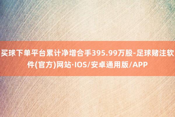 买球下单平台累计净增合手395.99万股-足球赌注软件(官方)网站·IOS/安卓通用版/APP