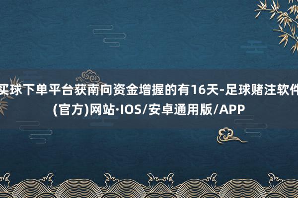 买球下单平台获南向资金增握的有16天-足球赌注软件(官方)网站·IOS/安卓通用版/APP