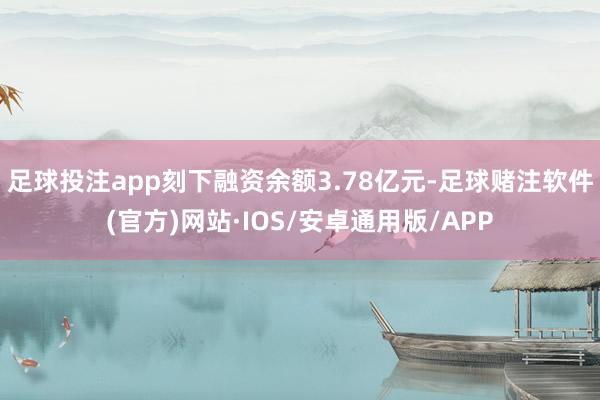 足球投注app刻下融资余额3.78亿元-足球赌注软件(官方)网站·IOS/安卓通用版/APP