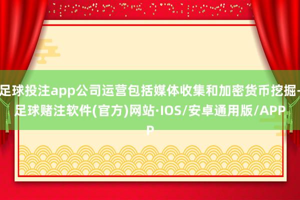 足球投注app公司运营包括媒体收集和加密货币挖掘-足球赌注软件(官方)网站·IOS/安卓通用版/APP