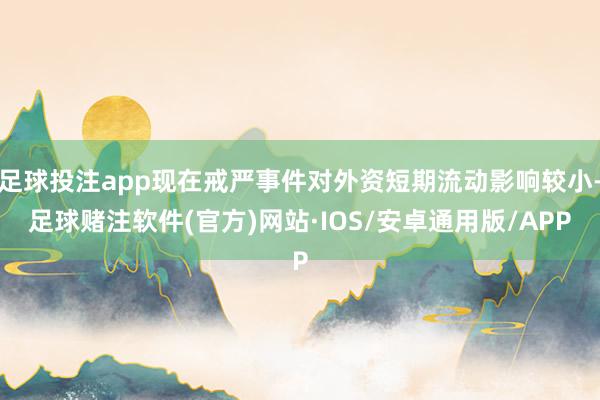 足球投注app现在戒严事件对外资短期流动影响较小-足球赌注软件(官方)网站·IOS/安卓通用版/APP