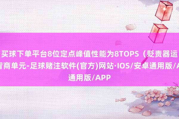 买球下单平台8位定点峰值性能为8TOPS（贬责器运算智商单元-足球赌注软件(官方)网站·IOS/安卓通用版/APP