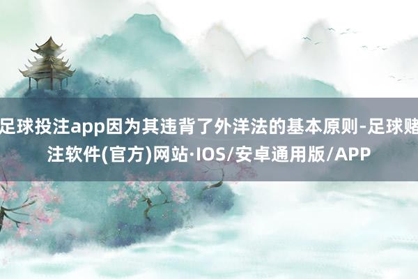 足球投注app因为其违背了外洋法的基本原则-足球赌注软件(官方)网站·IOS/安卓通用版/APP