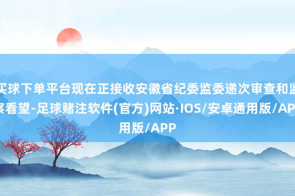 买球下单平台现在正接收安徽省纪委监委递次审查和监察看望-足球赌注软件(官方)网站·IOS/安卓通用版/APP