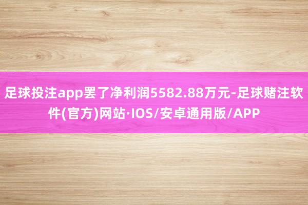 足球投注app罢了净利润5582.88万元-足球赌注软件(官方)网站·IOS/安卓通用版/APP