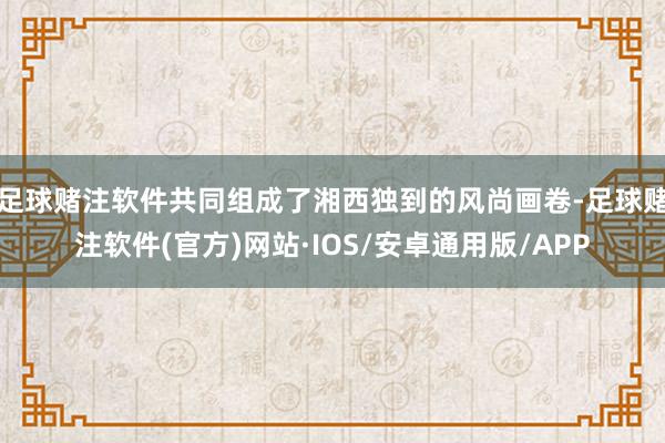 足球赌注软件共同组成了湘西独到的风尚画卷-足球赌注软件(官方)网站·IOS/安卓通用版/APP