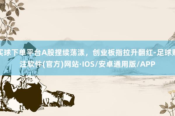 买球下单平台A股捏续荡漾，创业板指拉升翻红-足球赌注软件(官方)网站·IOS/安卓通用版/APP
