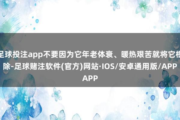 足球投注app不要因为它年老体衰、暖热艰苦就将它根除-足球赌注软件(官方)网站·IOS/安卓通用版/APP